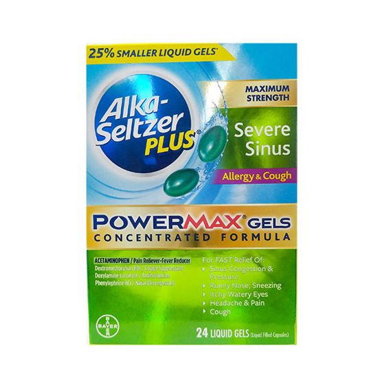 Picture of Alka Seltzer Plus Maximum Strength Severe Sinus, Allergy and Cough Liquid Gels 24/Ct
