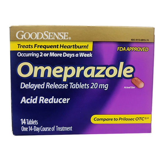 Picture of Omeprazole 20mg Tablets -Generic Prilosec- 14/Ct